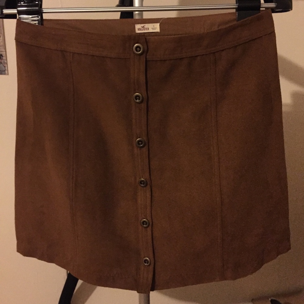 NWT Hollister button down brown skirt