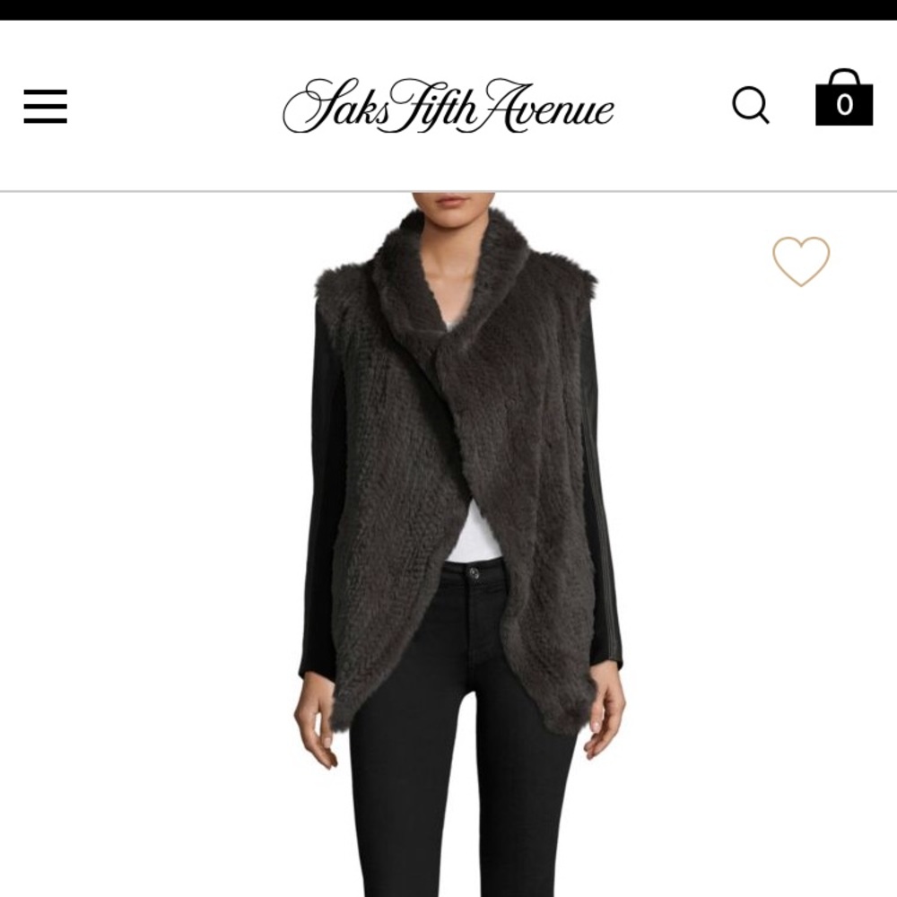 Navy Fur Vest bu June
