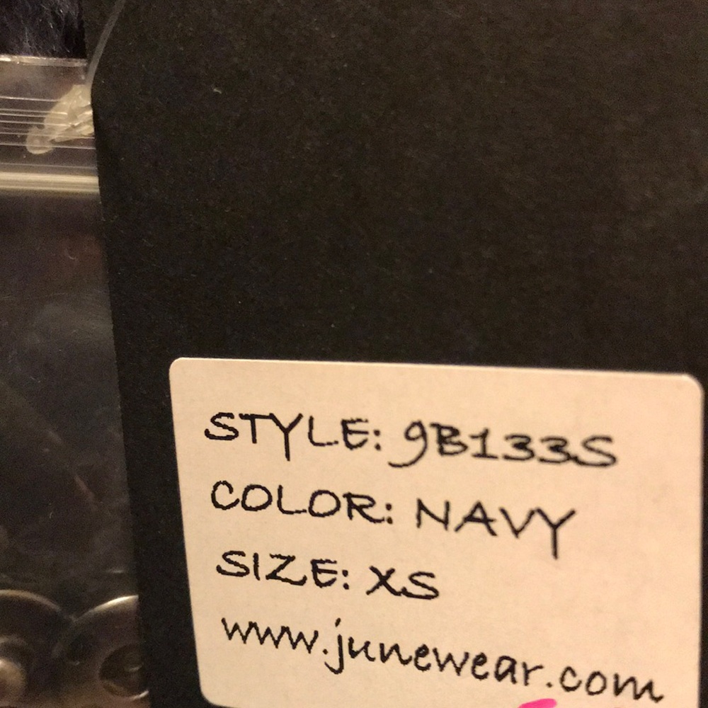 Navy Fur Vest bu June - Picture 6 of 7