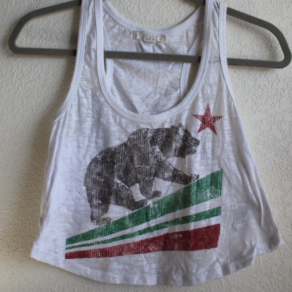 California Love crop tank top