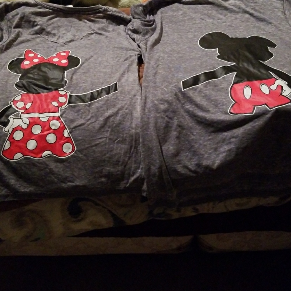 His and hers Disney tees