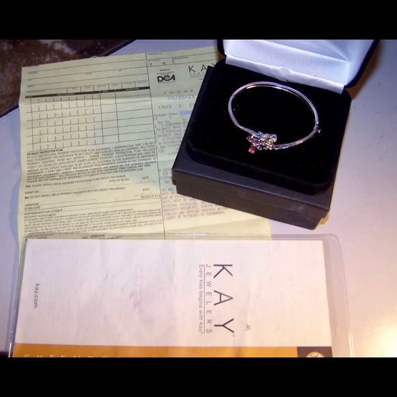 Kay Jewelers Jewelry - KAY JEWELERS MULTI-TOPAZ BUTTERFLY DESIGN BANGLE