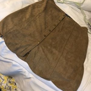 Tan suede skirt