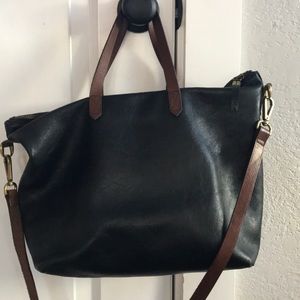 Madewell Zip-top Transport Carryall leather tote
