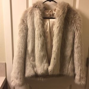 H&M fur jacket worn once!