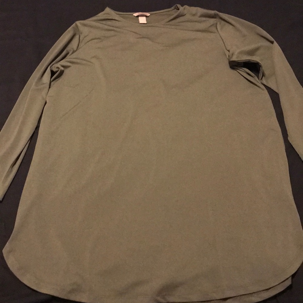 Long Sleeve Green Midi Dress