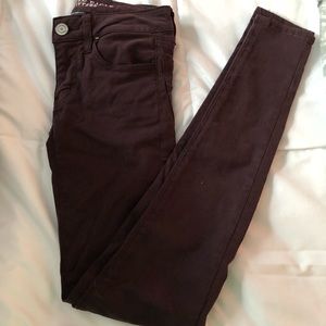 Maroon jeans