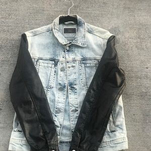 Zara Denim Leather Jacket