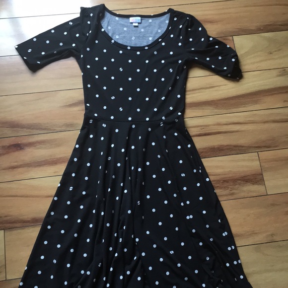 Black and whit polka dot swing dress - Picture 1 of 4