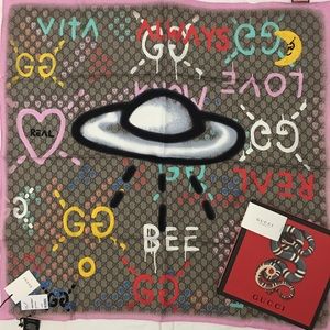 GG Gucci UFO Foulard Scarf (NWT)