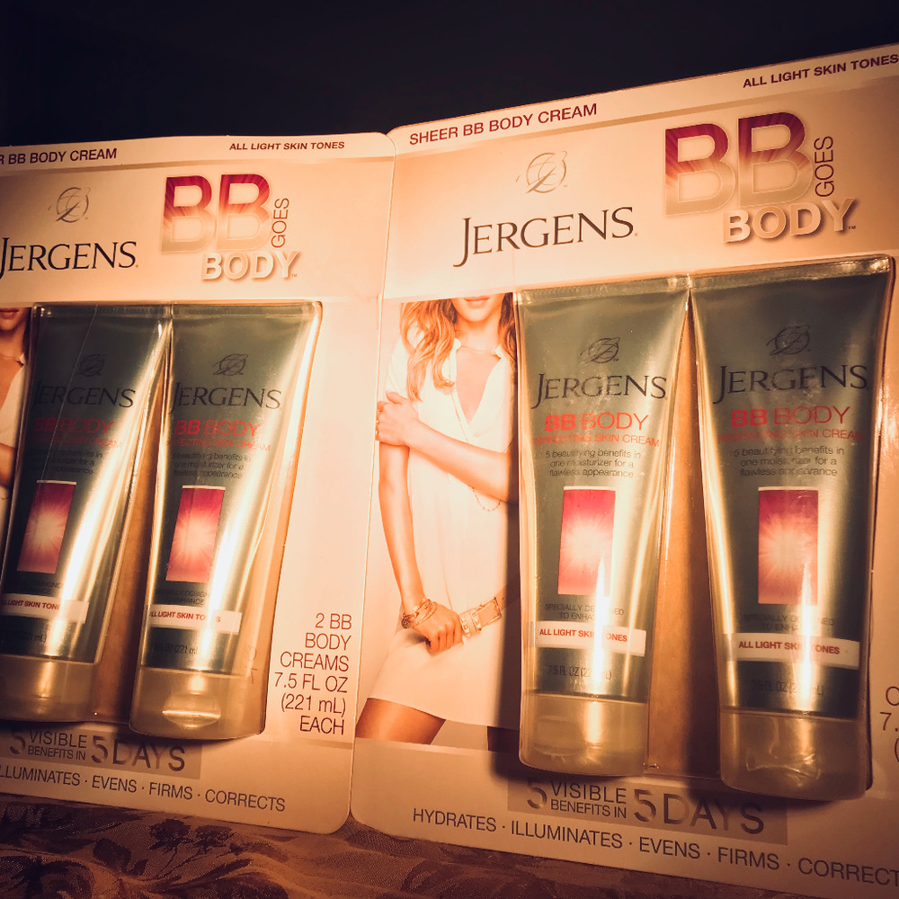JERGENS Sheer BB Body Perfecting Skin Cream 4 NEW