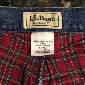 LL Bean flannel lined jeans. Size 6L.