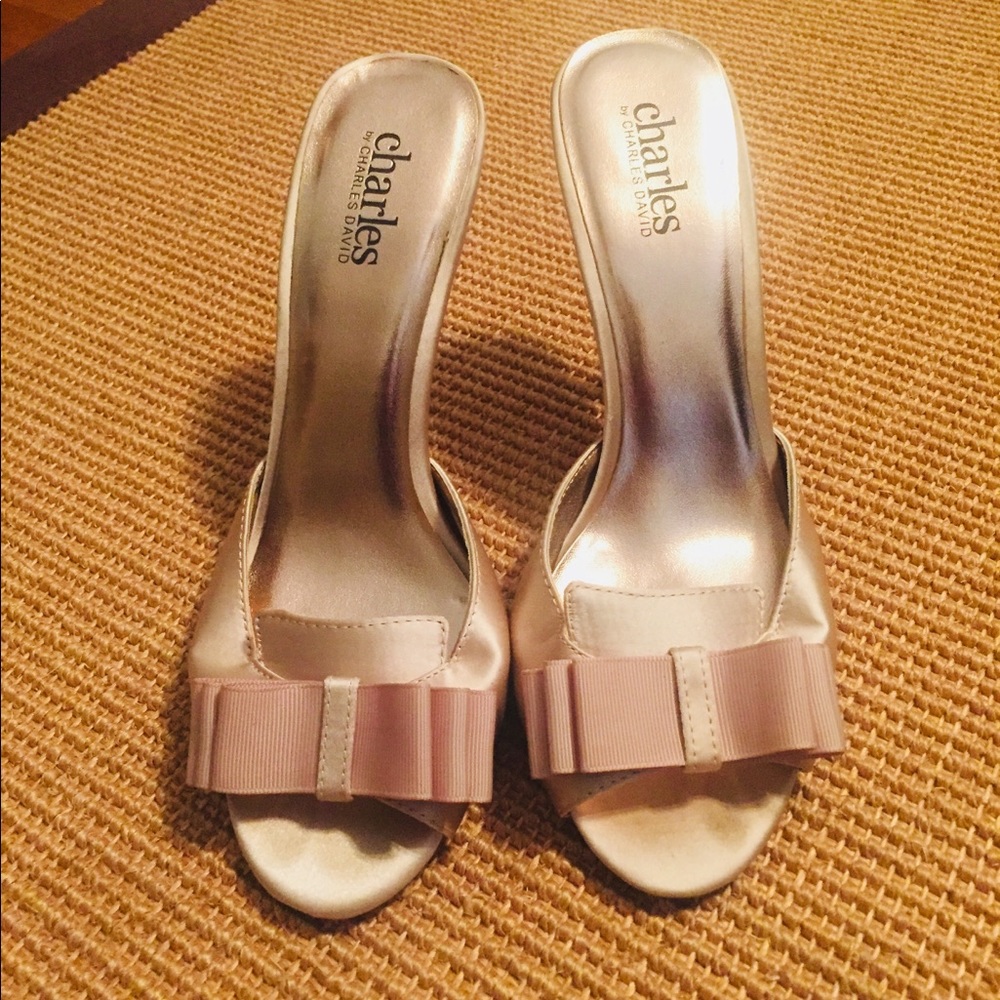 Champagne Satin Heels