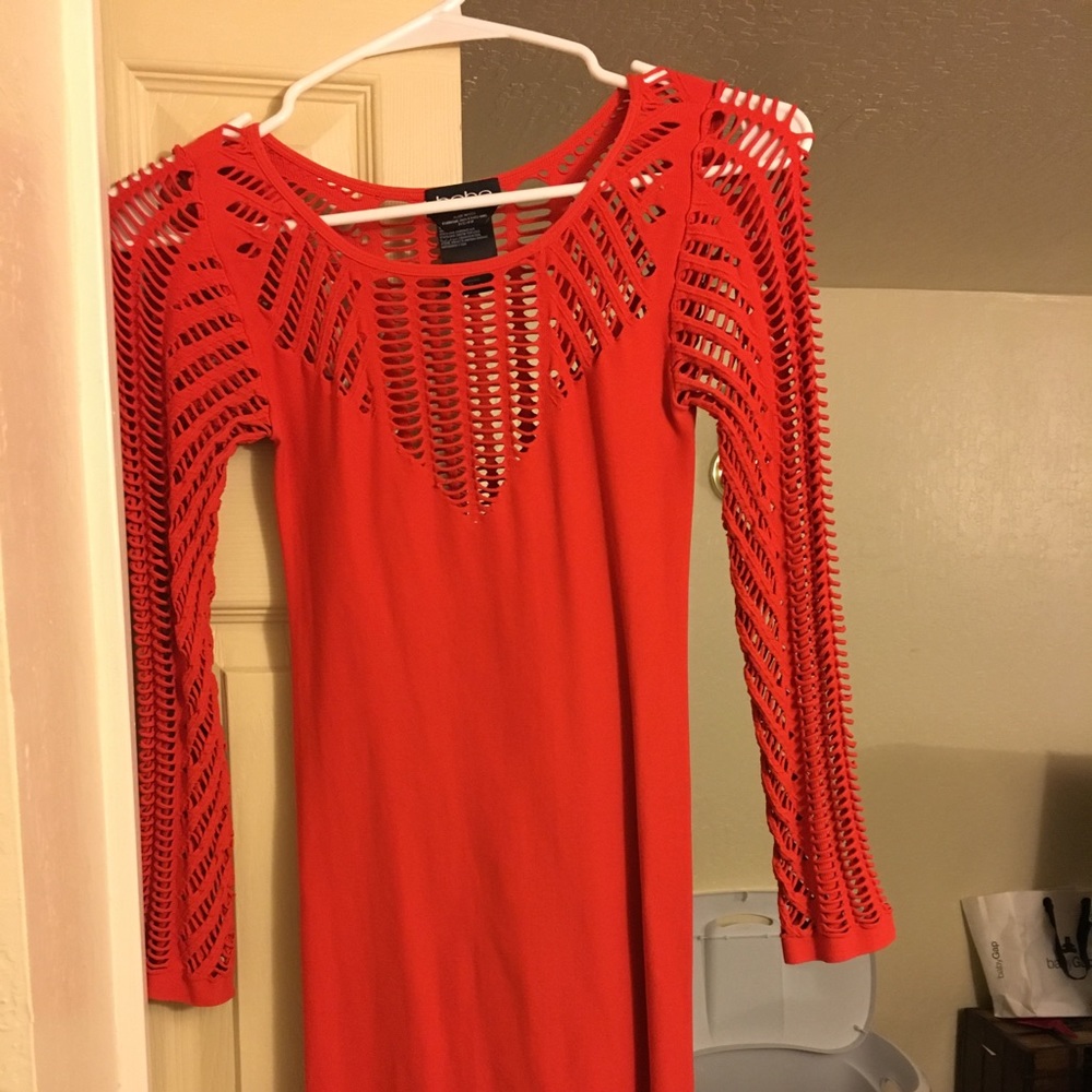 Red bebe dress