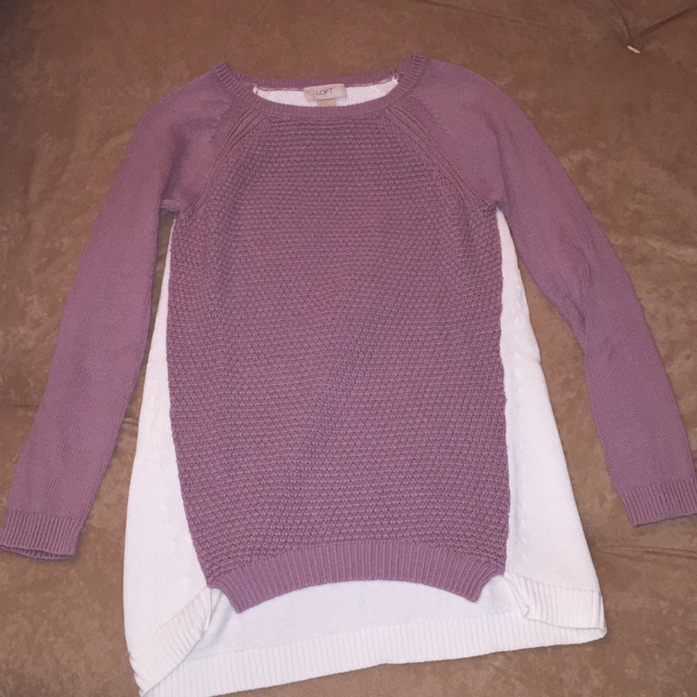 Beautiful XS Loft sweater, Taupe and Cream