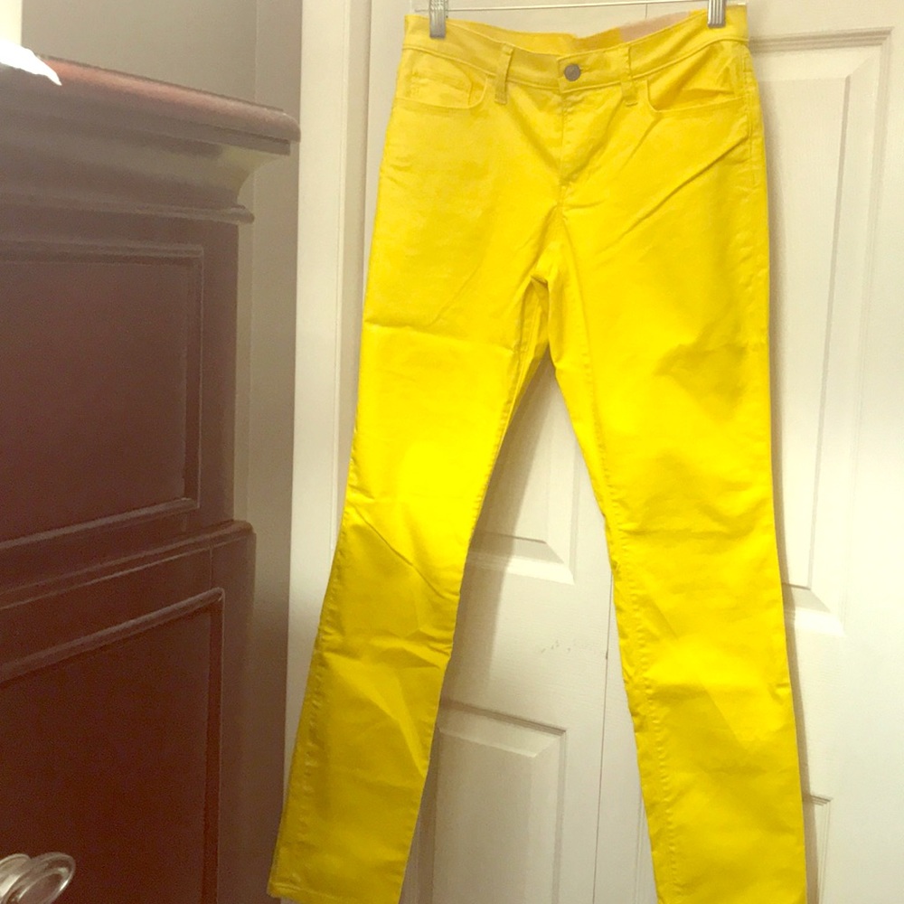 Ann Taylor LOFT Modern Skinny Yellow Pants Sz 28/6