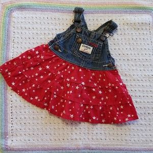 Oshkosh overall patriotic dress