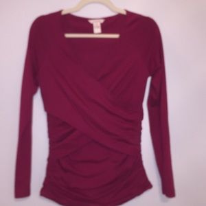Long sleeved top from Sundance with ruched sides