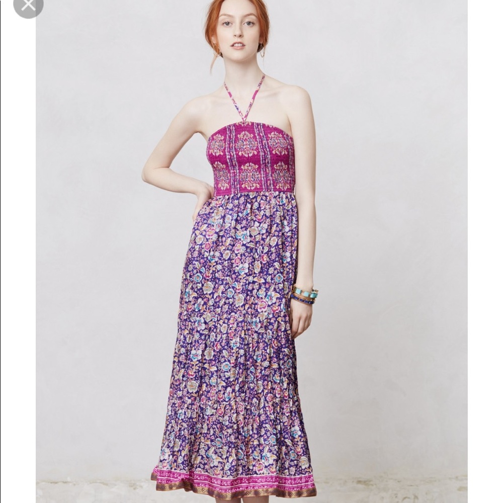 Anthropologie Maeve Daleka day silk dress