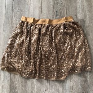 J Crew Gold Sequined Skirt ✨ - Size 6