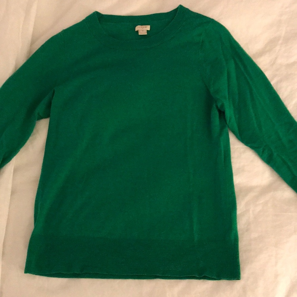 JCrew Tippie sweater in beautiful emerald green