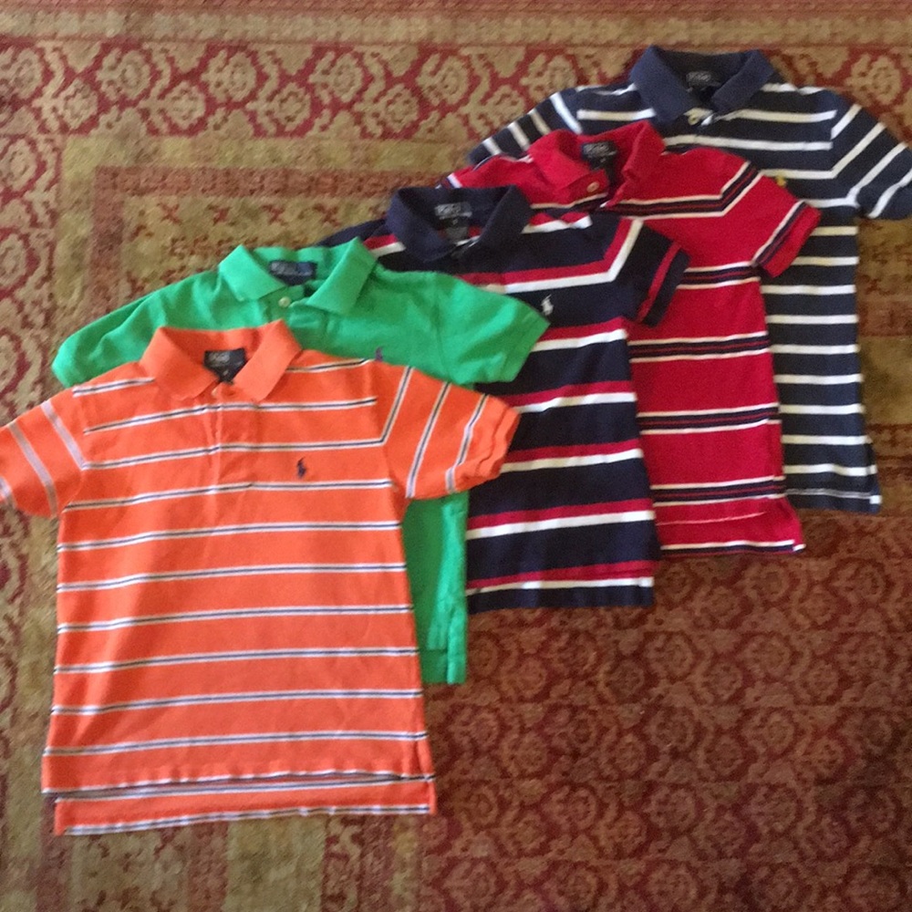 Five Piece Bundle: Ralph Lauren pique Polos 5t