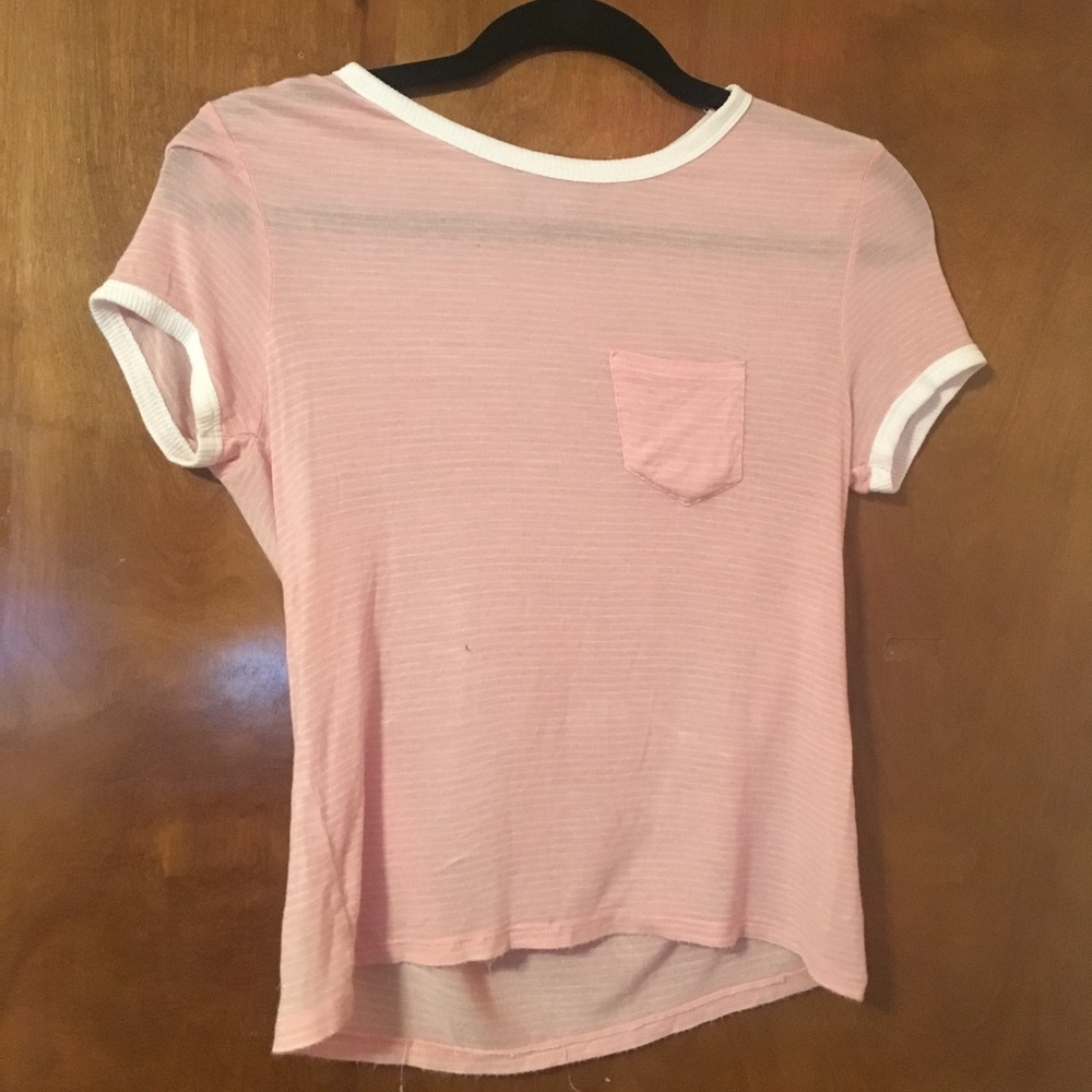 Girls striped pink shirt