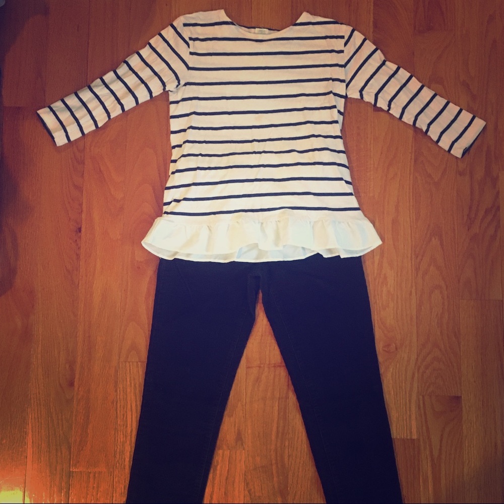 Crewcuts girls size 12 striped tee