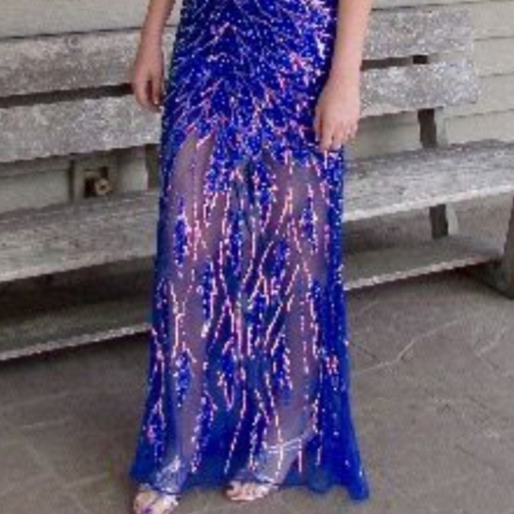 Halter full sequin dress