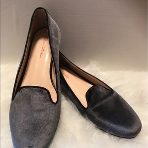 Stephani collection silver velvet loafer sz 10 W