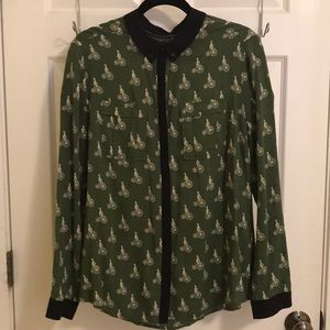 Anthro bicycle blouse