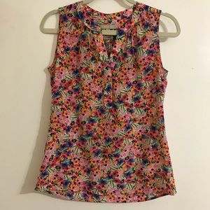 Banana Republic Floral Tank Petite XS