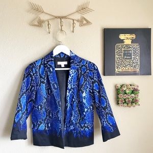 Michael Kors Snake Blue Ombre Blazer