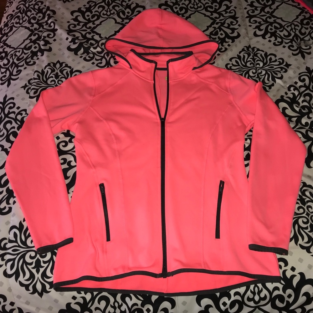 Xersion Pink coral zip up hoodie