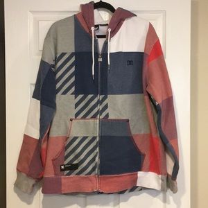 DC Plaid Sweatshirt Jacket