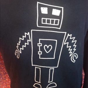 Forever 21 Robot Heart Sweatshirt