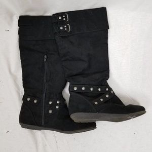 Rampage Shoes - RAMPAGE SUEDE EMBELLISHED FLAT BOOTS Rampage Shoes - RAMPAGE SUEDE EMBELLISHED FLAT BOOTS