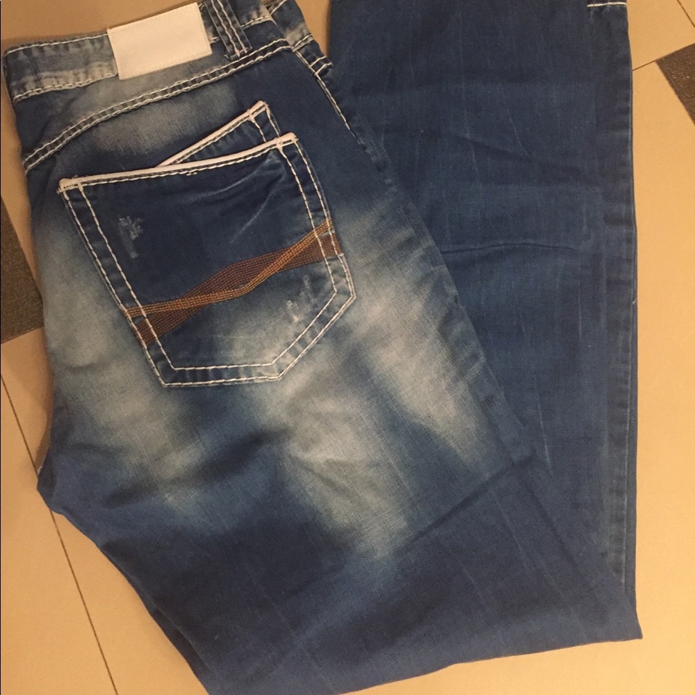 Smog high contrast wash jeans
