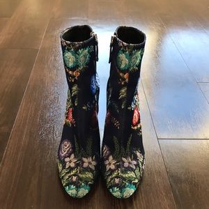 Embroidered Floral Booties