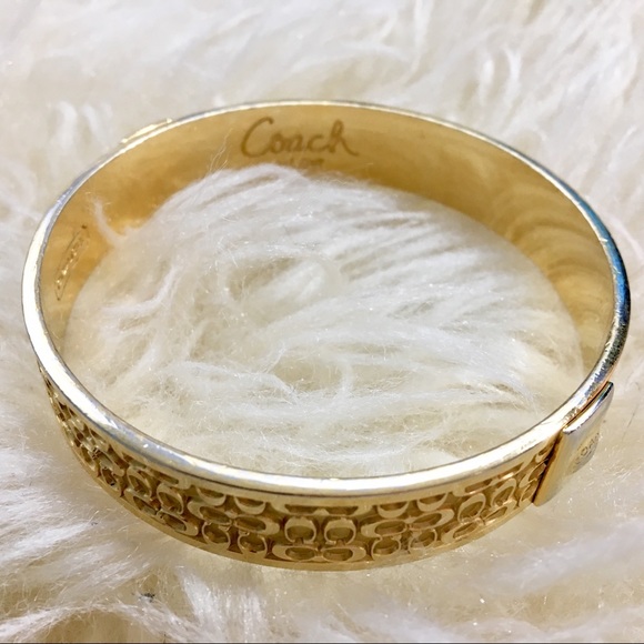 Coach ❦ Authentic Gold Signature Coach Bangle - Picture 5 of 8