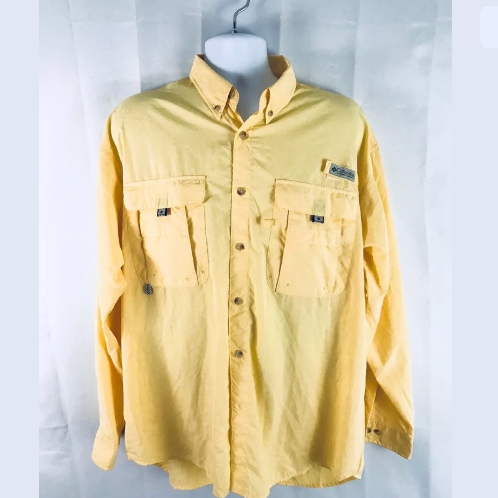 Columbia PFG Long Sleeve fishing shirt Sz L vented