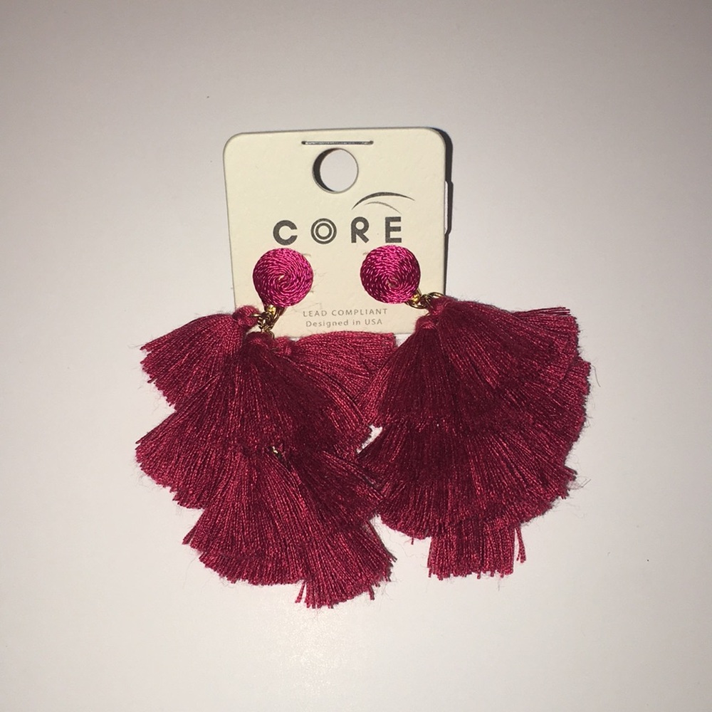 Stud tassel earrings