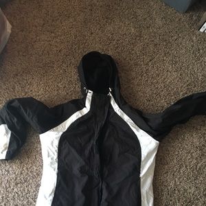Black and white snowboard jacket