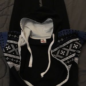 Eskaay Black Hooded Zip Onesie