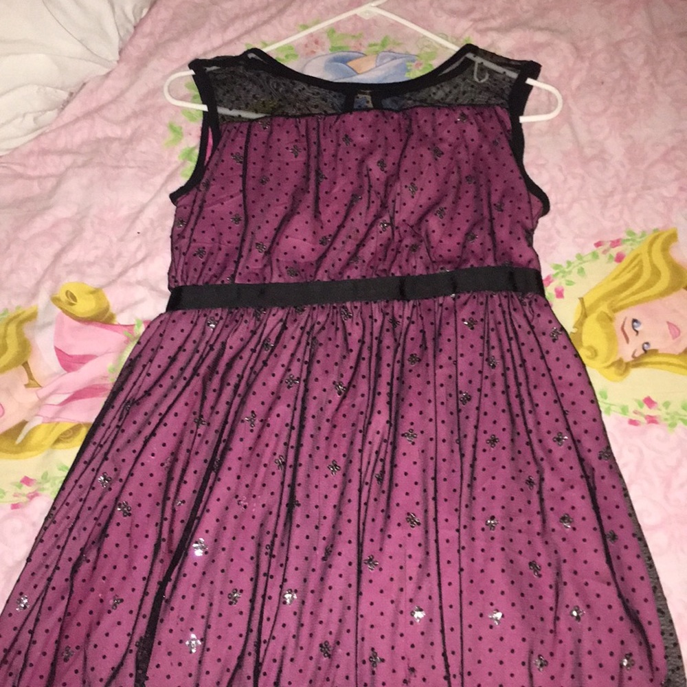 Black and pink dress