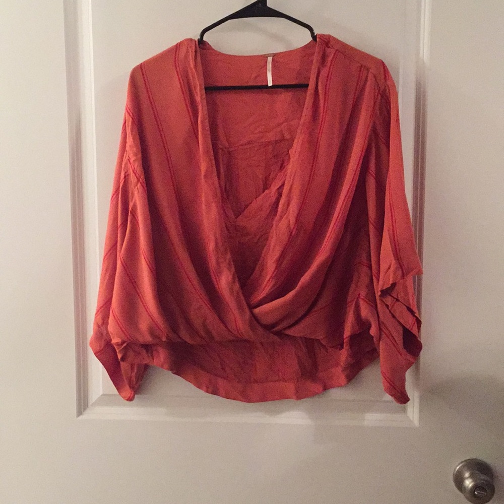 Free People wide sleeve top