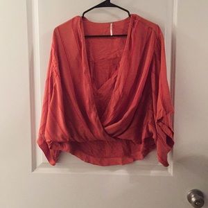 Free People wide sleeve top