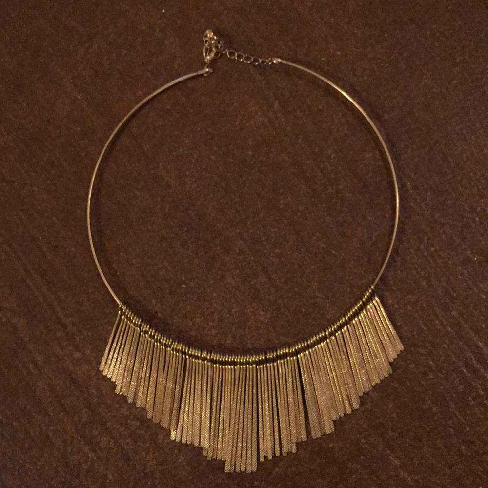 Gold collar necklace