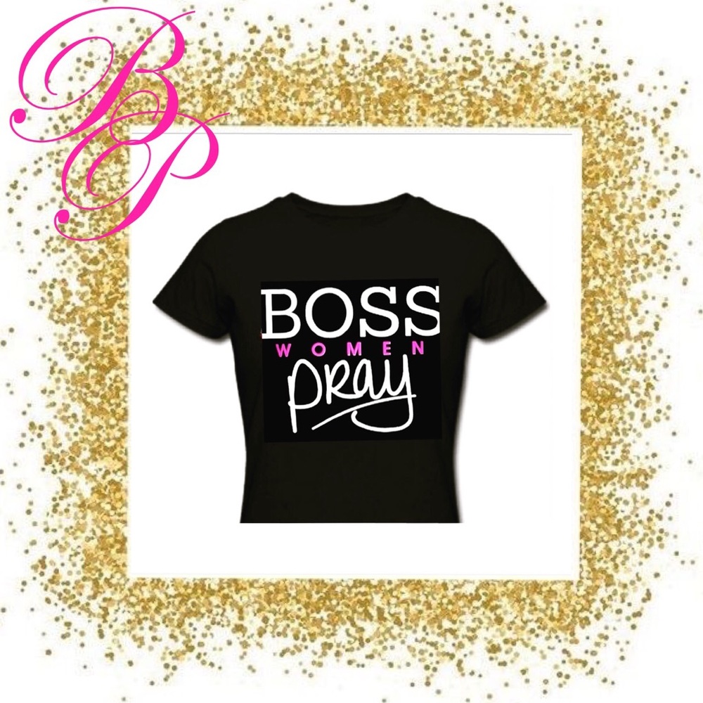 Boss Women Pray Graphic Tee