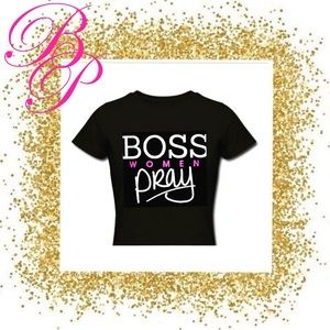 Boss Women Pray Graphic Tee